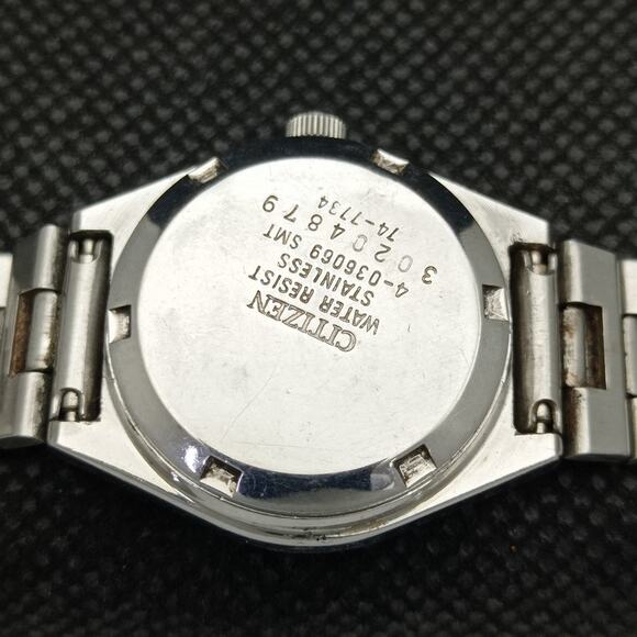 Vintage 1984 Citizen Automatic Womans Silver Watch W/daydate & Gold accents